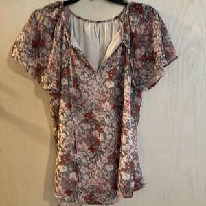 Women’s babydoll top. Lined. Pink/Gray. Size M/L.